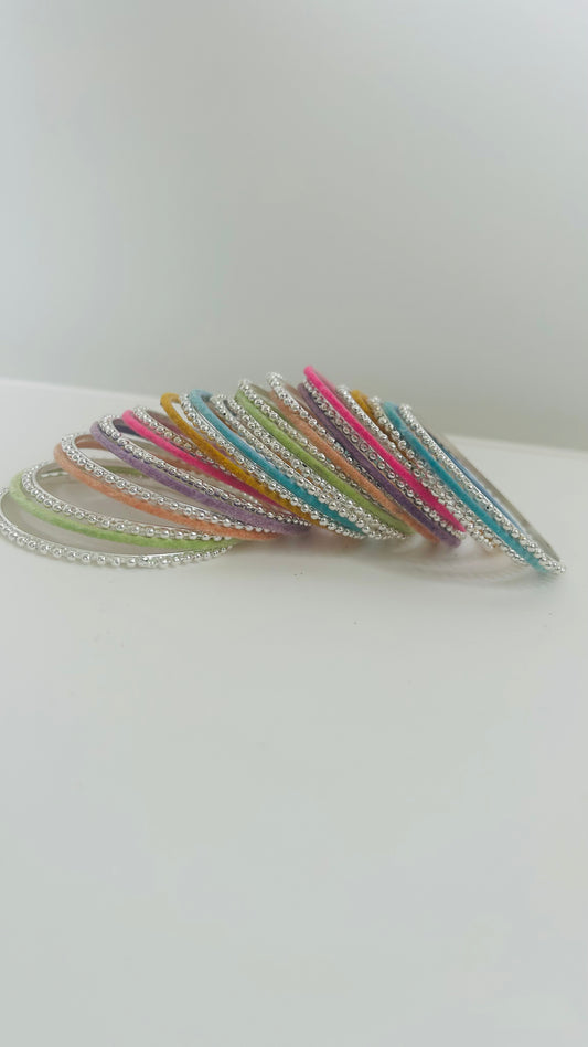 set of colorful bangles